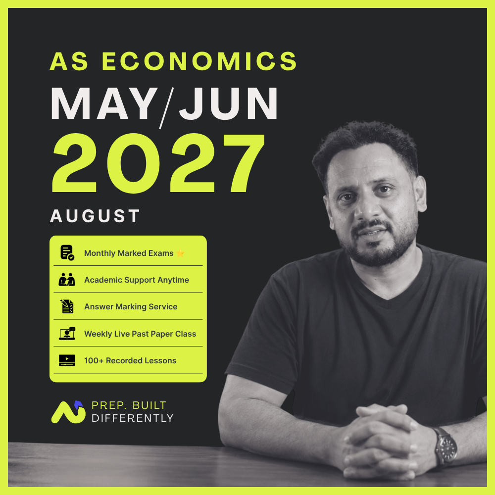 AS Level Economics May June 2027 exam preparation by Adil Usman